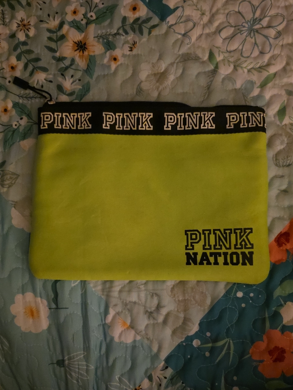 Victoria's Secret Pink Nation LimeGreen Bag